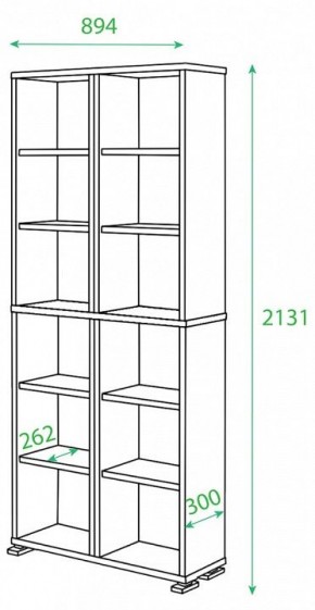 Стеллаж Домино ПУ-30-1 в Камышлове - kamyshlov.mebel24.online | фото 2