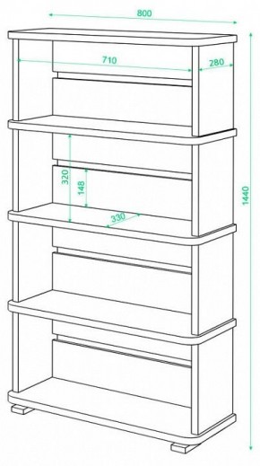 Стеллаж Домино СБ-25/4 в Камышлове - kamyshlov.mebel24.online | фото 2