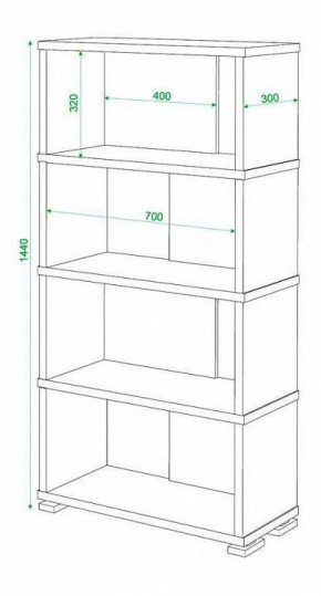 Стеллаж книжный Домино нельсон СБ-10_4 в Камышлове - kamyshlov.mebel24.online | фото 2
