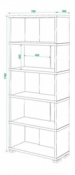 Стеллаж книжный Домино нельсон СБ-10_5 в Камышлове - kamyshlov.mebel24.online | фото 3