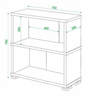 Стеллаж книжный Домино СБ-10_2 в Камышлове - kamyshlov.mebel24.online | фото 3