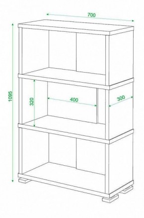 Стеллаж книжный Домино СБ-10_3 в Камышлове - kamyshlov.mebel24.online | фото 3