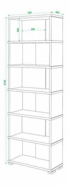 Стеллаж книжный Домино СБ-10_6 в Камышлове - kamyshlov.mebel24.online | фото 2