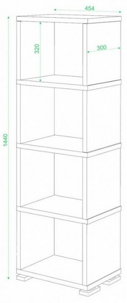 Стеллаж-колонка Домино СБ-15/4 в Камышлове - kamyshlov.mebel24.online | фото 2