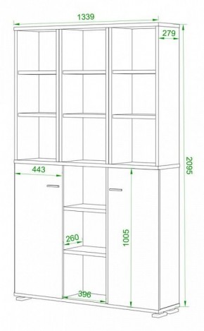 Стеллаж комбинированный Домино ПУ-40-6 в Камышлове - kamyshlov.mebel24.online | фото 2