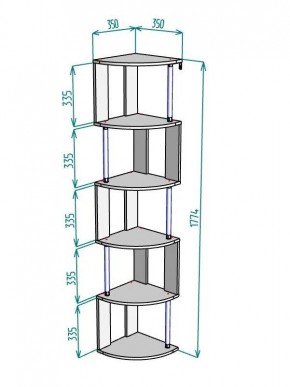 Стеллаж Maria S113-MA (Белый) в Камышлове - kamyshlov.mebel24.online | фото 3