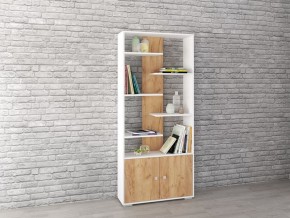 Стеллаж Ромео-4 дуб крафт золотой/белый в Камышлове - kamyshlov.mebel24.online | фото