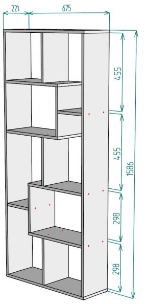 Стеллаж S8 1586х675х221 в Камышлове - kamyshlov.mebel24.online | фото 2