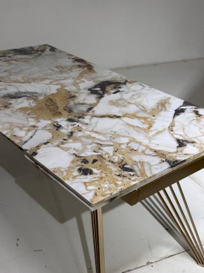 Стол ACERRA NEW 160 GLOSS GRAND JADE SOLID CERAMIC/ каркас цвета шампань, ®DISAUR в Камышлове - kamyshlov.mebel24.online | фото 5