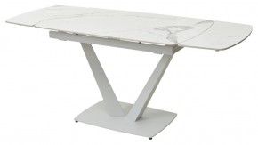 Стол ALATRI 120 GLOSS STATUARIO WHITE SOLID CERAMIC / WHITE, ®DISAUR в Камышлове - kamyshlov.mebel24.online | фото 5