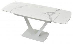Стол ALATRI 120 GLOSS STATUARIO WHITE SOLID CERAMIC / WHITE, ®DISAUR в Камышлове - kamyshlov.mebel24.online | фото 6