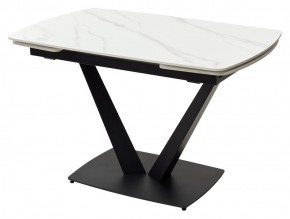 Стол ALATRI 120 MATT WHITE MARBLE SOLID CERAMIC / BLACK, ®DISAUR в Камышлове - kamyshlov.mebel24.online | фото 2