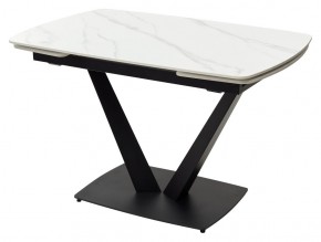 Стол ALATRI 120 MATT WHITE MARBLE SOLID CERAMIC / BLACK, ®DISAUR в Камышлове - kamyshlov.mebel24.online | фото 7