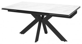 Стол BELLUNO 160 MARBLES KL-99 Белый мрамор матовый, итальянская керамика/ черный каркас, ®DISAUR в Камышлове - kamyshlov.mebel24.online | фото 1