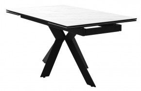Стол BELLUNO 160 MARBLES KL-99 Белый мрамор матовый, итальянская керамика/ черный каркас, ®DISAUR в Камышлове - kamyshlov.mebel24.online | фото 2