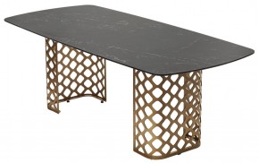 Стол CHIAVARI 220 KL-116 Черный мрамор матовый, итальянская керамика / бронзовый, ®DISAUR в Камышлове - kamyshlov.mebel24.online | фото 7