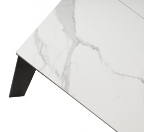 Стол CORNER 120 HIGH GLOSS STATUARIO керамика, стекло/ черный каркас, ®DISAUR в Камышлове - kamyshlov.mebel24.online | фото 8