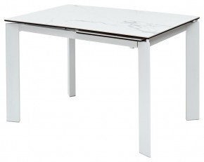 Стол CORNER 120 MATTE STATUARIO Белый мрамор матовый керамика, стекло/ белый каркас, ®DISAUR в Камышлове - kamyshlov.mebel24.online | фото 2