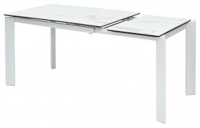 Стол CORNER 120 MATTE STATUARIO Белый мрамор матовый керамика, стекло/ белый каркас, ®DISAUR в Камышлове - kamyshlov.mebel24.online | фото 4