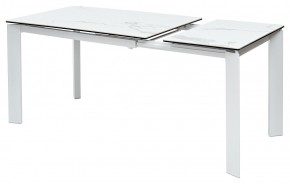 Стол CORNER 120 MATTE STATUARIO Белый мрамор матовый керамика, стекло/ белый каркас, ®DISAUR в Камышлове - kamyshlov.mebel24.online | фото 5