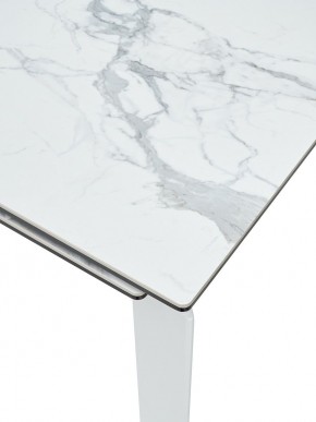 Стол CORNER 120 MATTE STATUARIO Белый мрамор матовый керамика, стекло/ белый каркас, ®DISAUR в Камышлове - kamyshlov.mebel24.online | фото 6