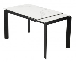 Стол CORNER 120 MATTE STATUARIO Белый мрамор матовый керамика, стекло/ черный каркас, ®DISAUR в Камышлове - kamyshlov.mebel24.online | фото 3