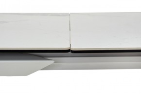 Стол CREMONA 140 HIGH GLOSS STATUARIO Белый мрамор глянцевый, керамика/ белый каркас, ®DISAUR в Камышлове - kamyshlov.mebel24.online | фото 3