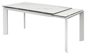 Стол CREMONA 140 HIGH GLOSS STATUARIO Белый мрамор глянцевый, керамика/ белый каркас, ®DISAUR в Камышлове - kamyshlov.mebel24.online | фото 7