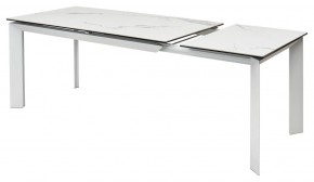 Стол CREMONA 140 HIGH GLOSS STATUARIO Белый мрамор глянцевый, керамика/ белый каркас, ®DISAUR в Камышлове - kamyshlov.mebel24.online | фото 8
