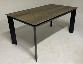 Стол CREMONA 140 KL-61 под дерево, итальянская керамика/ черный каркас, ®DISAUR в Камышлове - kamyshlov.mebel24.online | фото 2