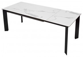 Стол CREMONA 140 MATTE STATUARIO Белый мрамор матовый, керамика/ черный каркас, ®DISAUR в Камышлове - kamyshlov.mebel24.online | фото 2