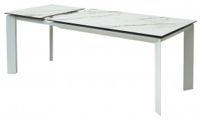 Стол CREMONA 160 KL-188 Контрастный мрамор / белый каркас, ®DISAUR в Камышлове - kamyshlov.mebel24.online | фото 6