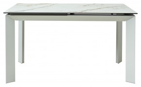 Стол CREMONA 160 KL-188 Контрастный мрамор / белый каркас, ®DISAUR в Камышлове - kamyshlov.mebel24.online | фото 8