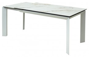Стол CREMONA 180 KL-188 Контрастный мрамор матовый, итальянская керамика/ белый каркас, ®DISAUR в Камышлове - kamyshlov.mebel24.online | фото 3