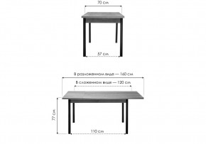 Стол деревянный Оригон делано / черный матовый в Камышлове - kamyshlov.mebel24.online | фото 2