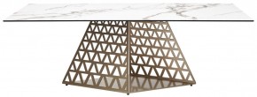Стол ENNA 220 KL-188 Контрастный мрамор матовый, итальянская керамика/ каркас цвета шампань, ®DISAUR в Камышлове - kamyshlov.mebel24.online | фото 10