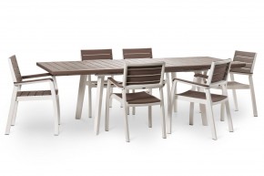 Стол Гармония раздвижной (Harmony Extendable) белый-капучино в Камышлове - kamyshlov.mebel24.online | фото 6