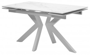 Стол Кентукки 3 140 БЕЛЫЙ МРАМОР, стекло / БЕЛЫЙ, М-City в Камышлове - kamyshlov.mebel24.online | фото