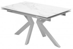 Стол Кентукки 3 140 БЕЛЫЙ МРАМОР, стекло / БЕЛЫЙ, М-City в Камышлове - kamyshlov.mebel24.online | фото 5
