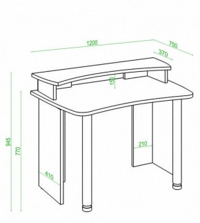 Стол компьютерный Домино Лайт СКЛ-Софт120+НКИЛ120 в Камышлове - kamyshlov.mebel24.online | фото 2