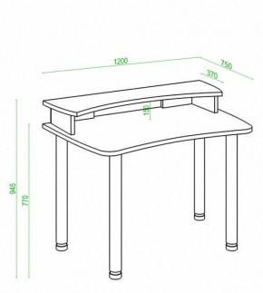 Стол компьютерный Домино Лайт СКЛ-Софт120МО+НКИЛ120 в Камышлове - kamyshlov.mebel24.online | фото 3