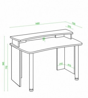 Стол компьютерный Домино Лайт СКЛ-Софт140+НКИЛ140 в Камышлове - kamyshlov.mebel24.online | фото 3