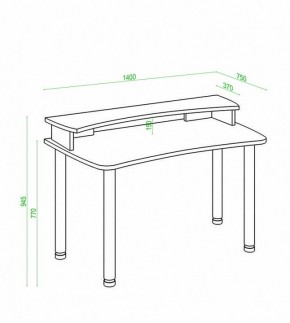 Стол компьютерный Домино Лайт СКЛ-Софт140МО+НКИЛ140 в Камышлове - kamyshlov.mebel24.online | фото 3