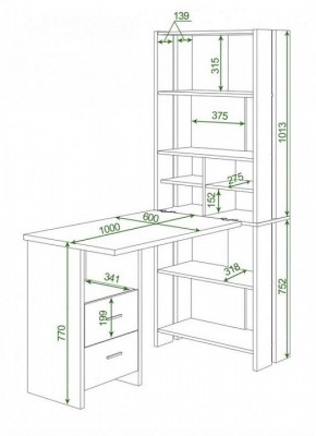 Стол компьютерный Домино Lite СТЛ-ОВ+С100Прям+ТЯЛ в Камышлове - kamyshlov.mebel24.online | фото 2