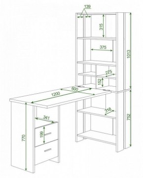 Стол компьютерный Домино Lite СТЛ-ОВ+С120Прям+ТЯЛ в Камышлове - kamyshlov.mebel24.online | фото 2