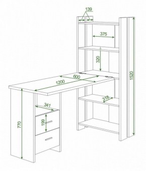 Стол компьютерный Домино Lite СТЛ-ОВ+С120Прям+ТЯЛ в Камышлове - kamyshlov.mebel24.online | фото 2