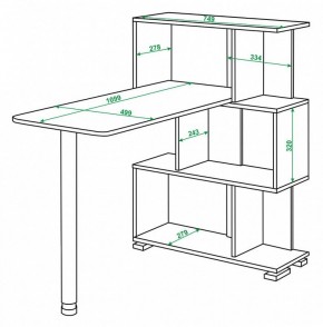 Стол компьютерный Домино СЛ-5-3СТ в Камышлове - kamyshlov.mebel24.online | фото 2