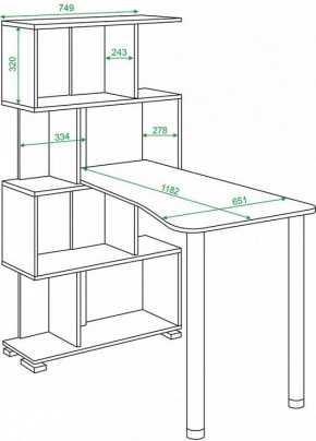 Стол компьютерный Домино СЛ-5-4СТ-2+БД+БЯ в Камышлове - kamyshlov.mebel24.online | фото 2