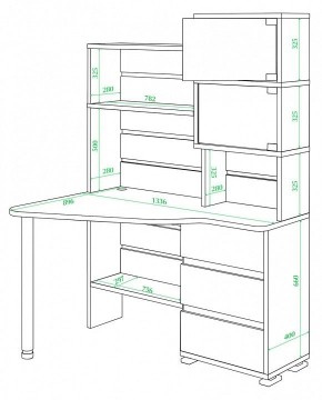 Стол компьютерный Домино СР-322 в Камышлове - kamyshlov.mebel24.online | фото 2