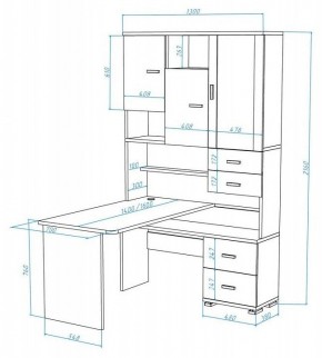 Стол компьютерный Домино СР-620/140 в Камышлове - kamyshlov.mebel24.online | фото 2